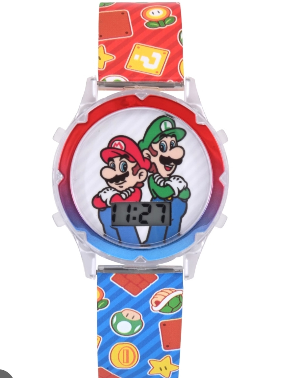 Nintendo Super Mario Digital Kids Watch & Flashlight - Red,‎ Blue & Green